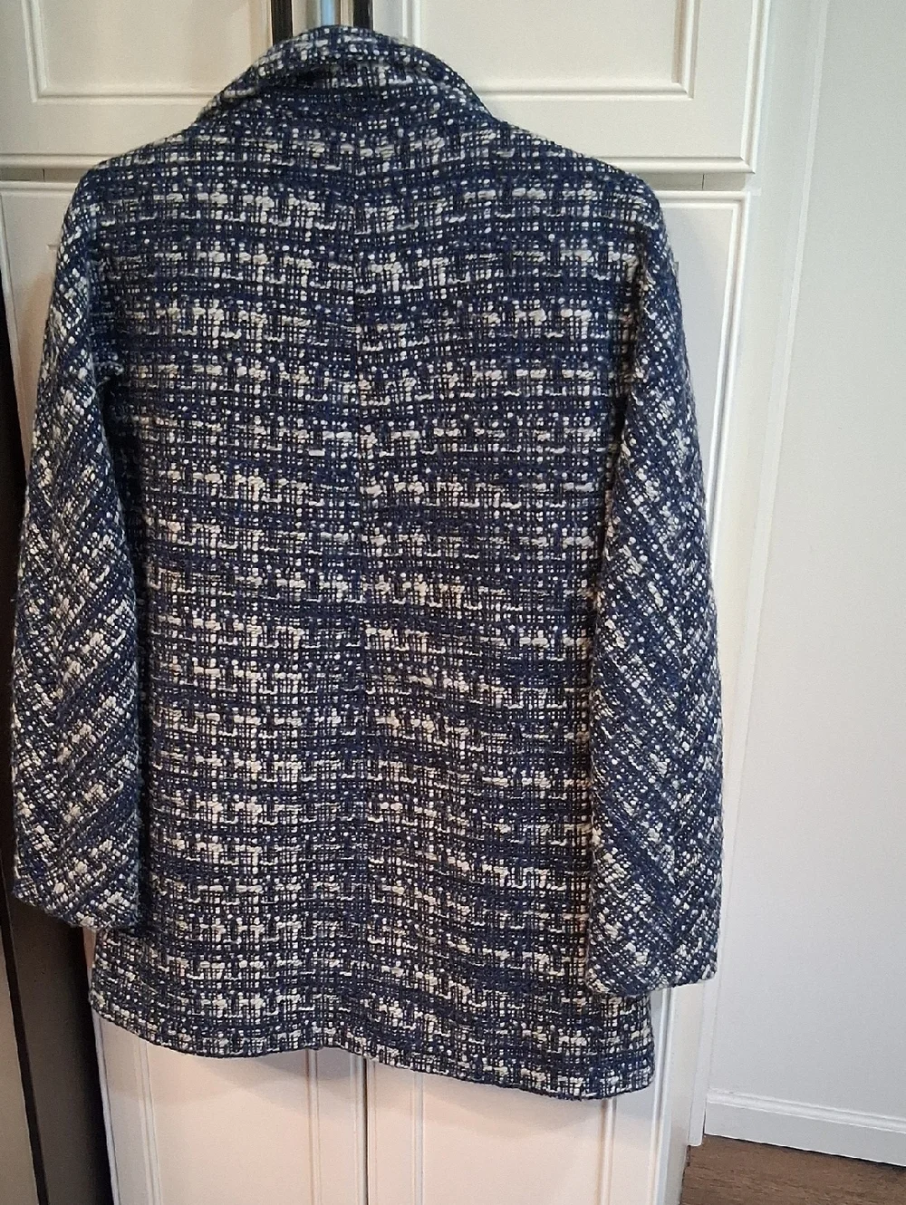 J. Crew Navy Tweed Zip-Front Pea Coat - Picture 7 of 8